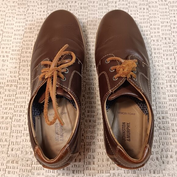 Johnston & Murphy men's 'McGuffey' Plain Toe memory foam derby shoes sz 9.5 M - Picture 4 of 16